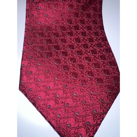 Christian Dior Paris Tie Vintage Patterned Silk Made In France Red Size 57/3.5in - Picture 2 of 6